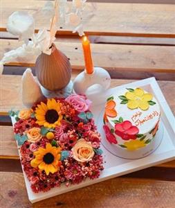 کیک و دسته گل به مناسبت روز پزشک
