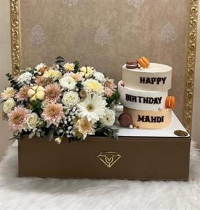 سبد گل و کیک به مناسبت روز مرد