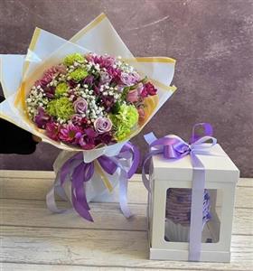 سبد گل و کیک به مناسبت عید نیمه شعبان