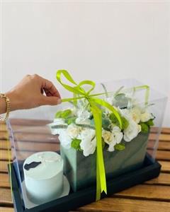 سبد گل و کیک به مناسبت تولد نوزاد