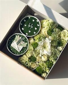 باکس گل با کیک تولد لاکچری برای رفیق صمیمی