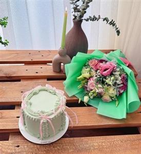کیک تولد و باکس گل برای خواهر شوهر
