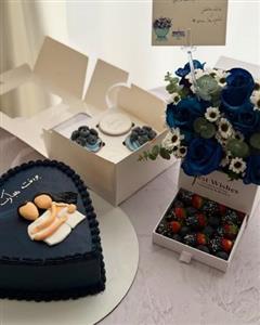 کیک و باکس گل برای رشته گرافیک