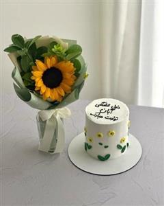 سفارش کیک تولد و باکس گل
