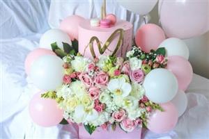 قیمت کیک تولد و باکس گل برای 40 نفر