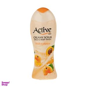 شامپو صورت و بدن اکتیو مدل زرد آلو حجم 400 میلی لیتر