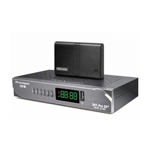 DVB-T گیرنده دیجیتال پروویژن مدل 247-pro20-plus به همراه آنتن رومیزی ناندل