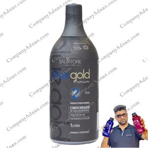 شامپو و کراتین سالواتور مدل Blue gold مجموعه 2 عددی