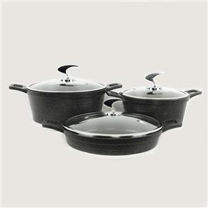 سرویس قابلمه و تابه گرانیتی 6 پارچه نیولایف مدل AFRA-6306