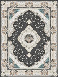 فرش آرا مشهد 700 شانه تراکم 2550 طرح 25625 طوسی تمام نخ اکریلیک