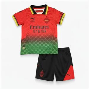 کیت بچه‌گانه آث میلان آف وایت 2023 ست پیراهن و شورت با لوگوی دوختی و تایلندی