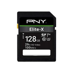 کارت حافظه SDXC پی ان وای مدل Elite-x کلاس 10 استانداردUHS-I U3سرعت 100MB/sظرفیت 128گیگابایت