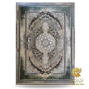 فرش مدرن دودی سبز 1200 شانه مدل آنتاریوم