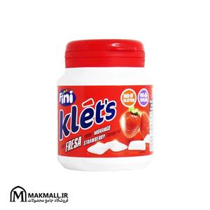آدامس فینی کلتز توت فرنگی بدون شکر ۱۰۰ گرمی | Fini Klet’s Fresa Strawberry Sugar Free Gum 100g