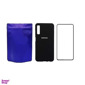 کاور گوشی موبایل مدل M-B Silicon مناسب سامسونگ Galaxy A7 2018 / A750 به همراه محافظ صفحه نمایش SuperD