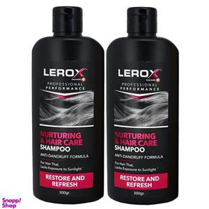شامپو مو لروکس (Lerox) مدل Nurturing Hair Care حجم 300 میلی‌لیتر بسته 2 عددی