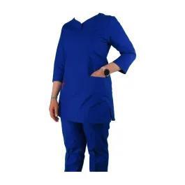 روپوش زنانه ساده آبی کاربنی طب پوش کد 206