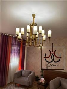لوستر لهستانی لومینا با رنگ‌بندی و سایزبندی متنوع و طراحی خاص مناسب پذیرایی و سالن | کد O-125 | برند رومالوستر