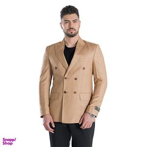 کت تک مردانه مدل چهارخانه شکوه دبل برس کرم 5-2