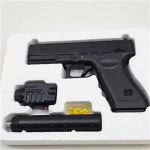 تفنگ بازی ناب سل مدل کلت لیزردار metal p-180