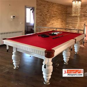 میز بیلیارد 8 فوت 6 پایه سفید بوفالو عابدینی