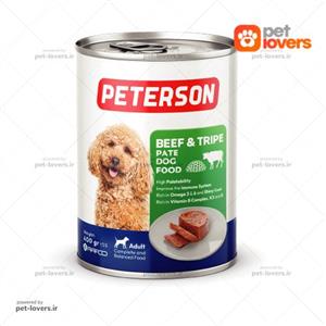 کنسرو پته گوشت و سیرابی سگ بالغ پترسون 400 گرم
