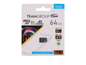 رم میکرو 64 گیگ تیم گروپ Team Group A1 V30 U3 100MB/s