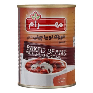 کنسرو خوراک لوبیا چیتی با قارچ مهرام - 400 گرم