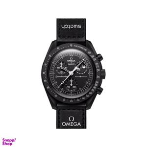 ساعت مچی عقربه‌ ای طرح امگا مدل Mision To The Moonphase - New Moon رنگ مشکی