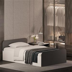 تخت خواب ملامینه یک نفره اعیان مدل FH931 سایز 90x200 سانتی متر