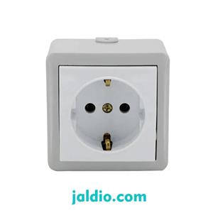 پریز ارت دار سرامیکی روکار شهاب پارت الکتریک کد 4051