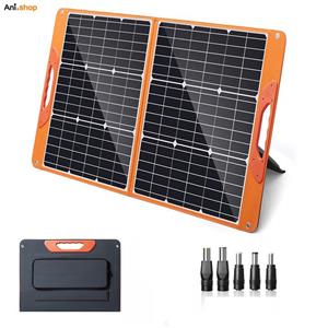پنل خورشیدی 60W وات قابل حمل تاشو با خروجی 12 ولت USB و تایپ C