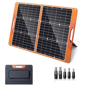 پنل خورشیدی 60W وات قابل حمل تاشو با خروجی 12 ولت USB و تایپ C
