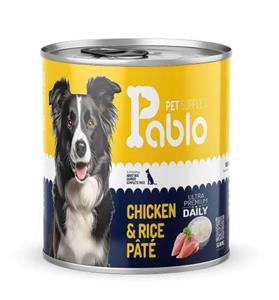 کنسرو پته الترا پرمیوم سگ پابلو مرغ و برنج وزن800گرمی