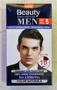 کیت رنگ موی مردانه بیوتی من شماره 5 بدون امونیاک حجم 50میل Beauty MEN
