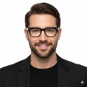 فریم عینک طبی مستطیلی مدل کروم هارتز 107 مناسب برای انواع فرم صورت