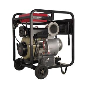 موتور پمپ دیزلی ورما 6 اینچ ارتفاع بالا استارتی مدل VMDP60E | پمپ آب گازوئیلی شش اینچ چرخدار کلگی چدن