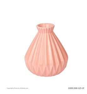 گلدان سرامیکی شیک و تک صورتی سری 125