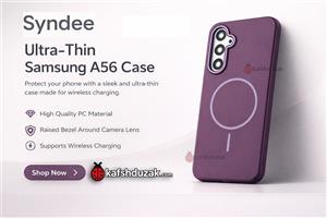 قاب گوشی Galaxy A26 سامسونگ ضد ضربه بتمن اورجینال Syndee هولدر دار مگنتی محافظ لنز دار کشویی سرمه ای کد 115327