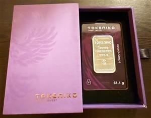 شمش نقره خالص ۱ اونسی توکنیکو TOKENIKO 1 ounce
