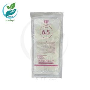 دستکش جراحی حریر بدون پودر سایز 6.5