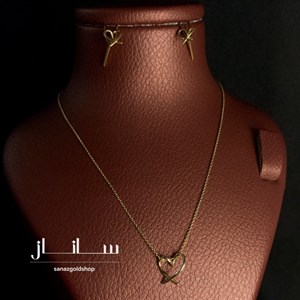 نیم ست طلا 18 عیار قلب مینیمال 690 گرم 