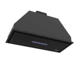 هود مخفی H-1102-V2 سایز 70 مشکی موتور فلزی سوییچ گرافیکی بیمکث