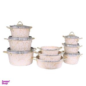 سرویس پخت و پز 15 پارچه کوشا طرح ماربل