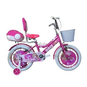 دوچرخه سایز 16 سرخابی سبد فلزی لاستیک پهن UNIX مدل 1