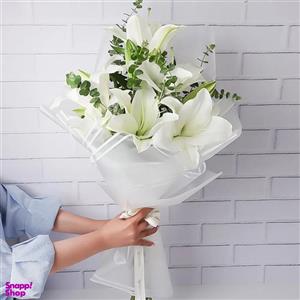 دسته گل طبیعی گل بازار مدل لیلیوم گیتا