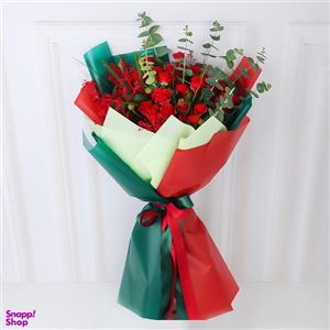 دسته گل رز مینیاتوری گل بازار مدل لی لی