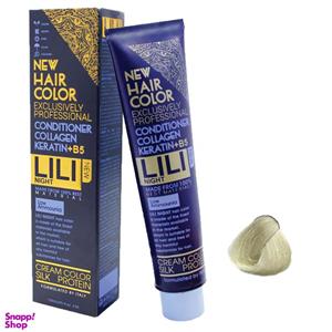 رنگ مو کم آمونیاک لی لی نایت (Lili Night) شماره M10 رنگ بلوند زیتونی خیلی روشن حجم 120 میلی لیتر
