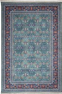 فرش محتشم 1000 شانه طرح سنتی کد 100356 لاکی (پسکرایه)