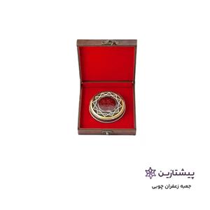 زعفران کادویی سوپرنگین 3گرم با جعبه چوبی جیر رویال